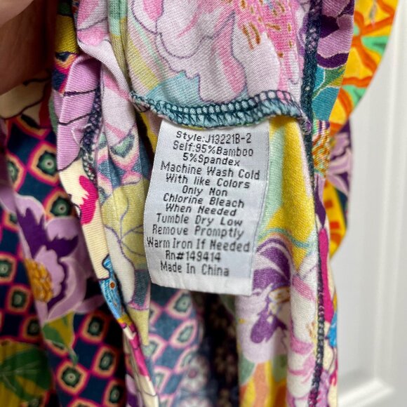 Johnny Was Maggie Short Sleeve Crewneck Swing Tee Size S - Picture 7 of 10